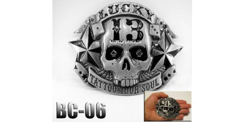 Bc-06, Boucle de ceinture , Lucky 13 Tattoo Your Soul
